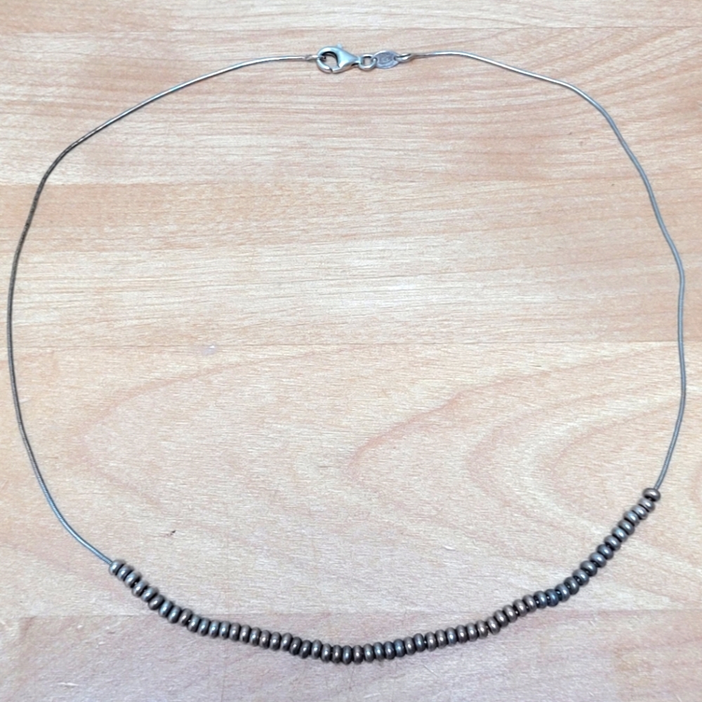 DYADEMA | Sterling Silver Beaded Necklace, 18"